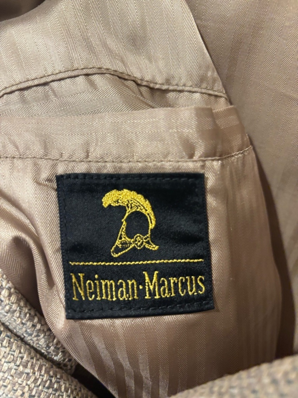70s NEIMAN MARCUS LINEN SILK BLEND BOMBER JACKET W BACK PLEAT ECLECTIC GRANDPA L - Picture 9 of 10